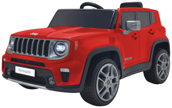 acquista Macchina Elettrica per Bambini 12V con Licenza Jeep Renegade Rossa