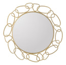Specchio Chain Oro Ø84x2 cm in Ferro e MDF Oro