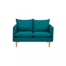 Divano 2 Posti Florin 130x84x51 h cm in Tessuto Azzurro