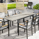 Tavolo da Giardino Allungabile 240x90x74 cm 6 - 8 Persone Struttura in acciaio Grigio      