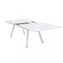 Tavolo Zante Allungabile 200/300x110x75 h cm in Alluminio Bianco