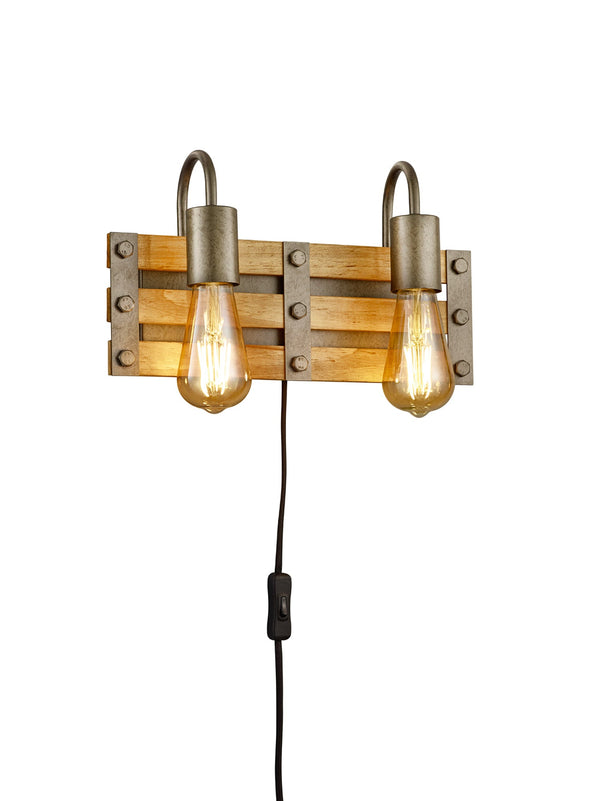 Applique da Interno Attacco E27 in Metallo Nickel Anticato online