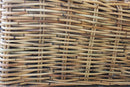 Divano Polinesia 3 Posti con Cuscini 75x265x105 cm in Rattan Marrone