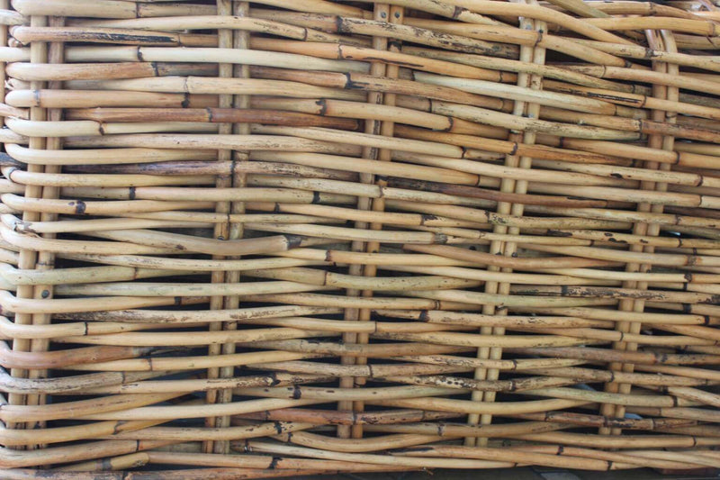 Divano Componibile Polinesia con Cuscini 75x185x105 cm in Rattan Marrone