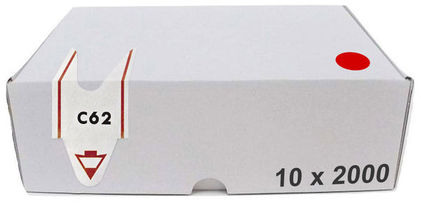 sconto Confezione da 20000 Tickets per Distributore a Chiocciola Lettera + 2 Cifre Visel Rossi