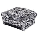 Cuccia Divano per Cani e Gatti con Cuscino Stampa Zebra 66x44x30 cm 