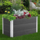 Fioriera Vaso per Piante e Colture in Legno e Plastica Grigio 100x50x50 cm 