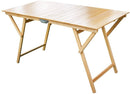 Tavolo da Giardino 140x70 cm Pieghevole in Legno Naturale