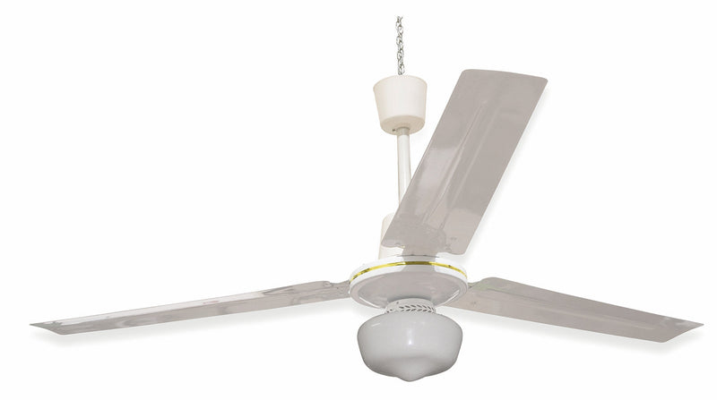 Ventilatore da Soffitto 3 Pale e Lampada Ø140 cm 5 Velocità Kooper Bianco
