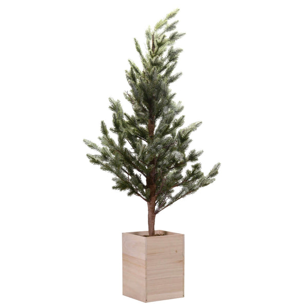 Albero di Natale Artificiale con Vaso H120cm Verde Brinato sconto