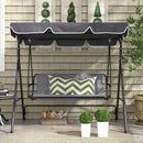 Coprisedile per Dondolo da Giardino 115x48x48cm in Tessuto a Rete Grigio Chiaro