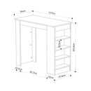 Tavolo da Pranzo Penisola 117x54x101,8 cm in MDF Swallow Bianco e Antracite