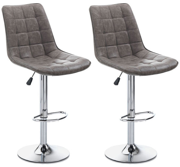 Set 2 Sgabelli 51x60x95/115 cm in Similpelle Marrone acquista