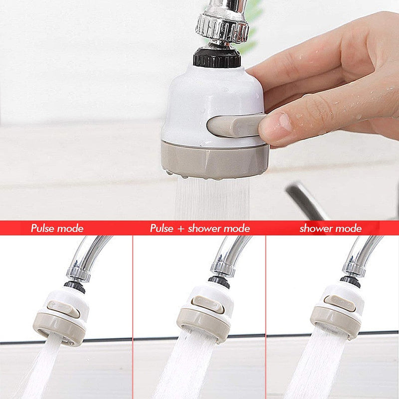 Filtro rubinetto rotante a 360° in ABS resistente 3 spruzzi