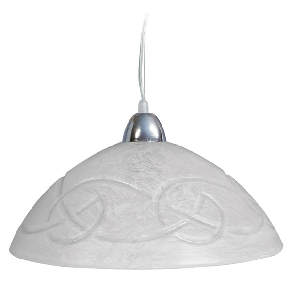 Sospensione D40 1xE27 Montatura Cromo Vetro Graffio Bianco E-Energy Ada prezzo