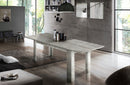 Tavolo Allungabile 160/210x90x75 cm Jesi Cemento/Bianco  