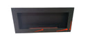 Camino a Bioetanolo da Parete 90x12x40 cm in Acciaio Inox Nero Seconda Scelta