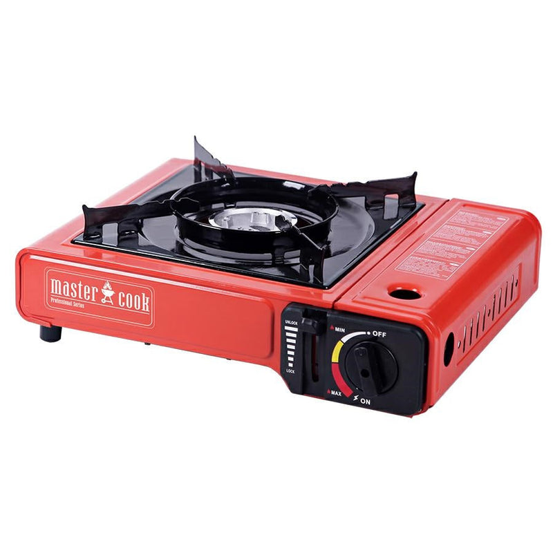 Fornello da Campeggio Portatile a Gas 34x26x8 cm Rosso 