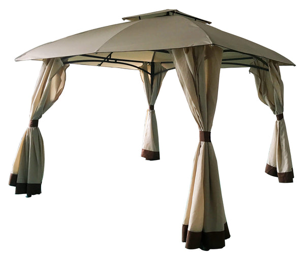 Gazebo da Giardino 3x3m in Acciaio e Poliestere Beige online