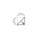 Alzatina Triangolare per Piano Cucina 4,7m in Plastica Emuca Anodizzato Satinato