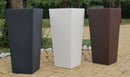 Vaso 34x86 cm in Resina Arkema Quadro 86 Dove Grey