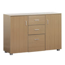 Mobile Credenza 3 Ante 2 Cassetti 120x82,50x40 cm in Legno Rovere