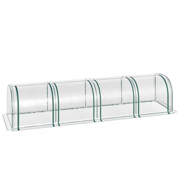 Serra da Giardino a Tunnel 395x100x80 cm Anti UV in Acciaio e PVC Trasparente sconto
