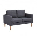 Divano 2 Posti Ramsey 137x73x82 h cm in Tessuto Grigio scuro