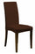 Set 2 Coprisedie con Schienale Elasticizzati in Poliestere Marrone