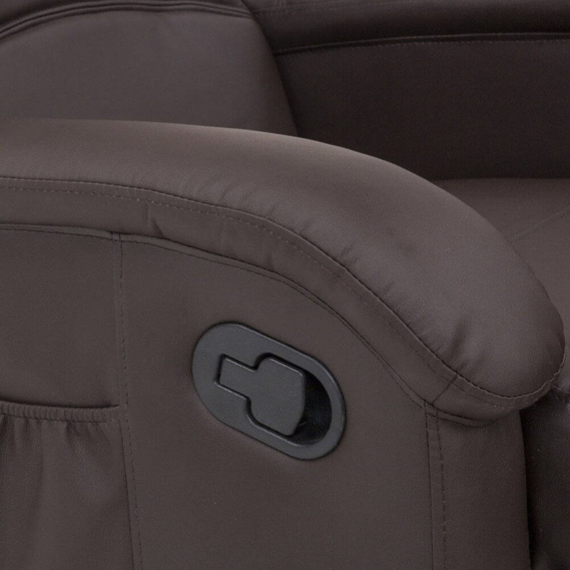 Poltrona Relax Reclinabile 74,5x89/159x100/83,5 h cm in Similpelle Marrone