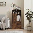 Mobile Bagno Slim 50x25x100 cm con Cassetti e Scomparti Aperti in Truciolato Marrone Rustico      