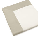 Set Lenzuola Sopra Sotto e Federe Balza in Raso Mitera Diamante Sabbia Varie Misure