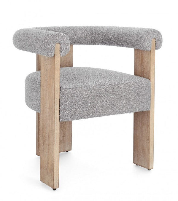 online Sedia 70x60x71 cm Agape in Bouclè Naturale/Grigio