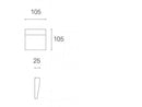Lampada Segna Passo da Esterno a LED 3W 3000K Sovil Marrone