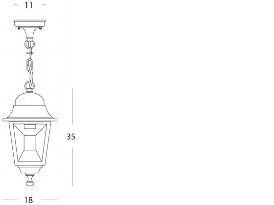 Lampada Sospesa Colore Grigio per Esterno Linea Tiffany Sovil