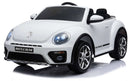 Macchina Elettrica per Bambini 12V con Licenza Volkswagen Maggiolino Bianca