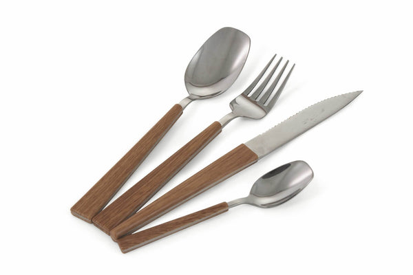 prezzo Servizio Set di Posate 24 Pezzi in Acciaio Villa d'Este Home Tivoli Wood