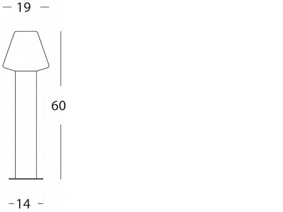 Lampada Palo Paletto per Giardino Colore Grigio per Esterno Linea Abat Sovil