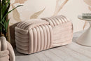 Panca Softy Rosa 90x45x45 cm in MDF e Cotone e Poliestere Rosa      