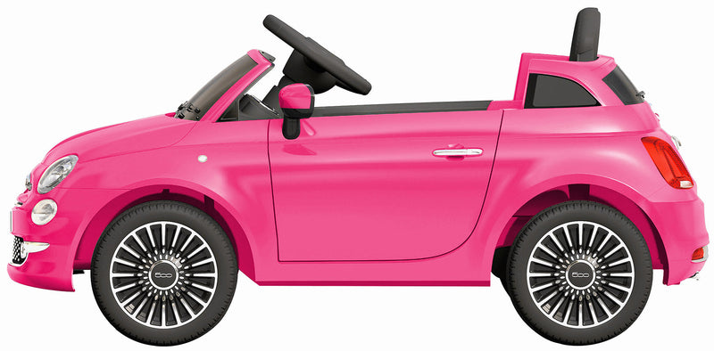 Macchina Elettrica per Bambini 12V con Licenza Fiat 500 Rosa