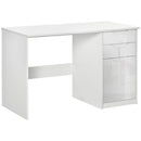 Scrivania da Ufficio 120x60x76 cm con Cassetti in Legno Bianco