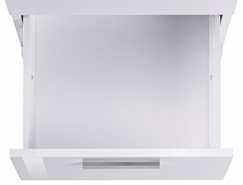 Scrivania Angolare 180/160x60x75cm cm New Selina Bianco Lucido e Ardesia