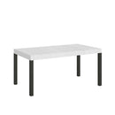 Tavolo Allungabile 120/380x90 cm Everyday Premium Bianco Frassino Gambe Antracite      