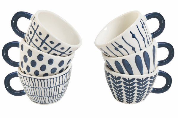 Set 6 Tazzine Caffè 90 ml in Gres Villa d'Este Home Tivoli Masai Blue acquista