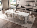 Consolle Allungabile Segmenta 110x42,5/246,5x78 cm in MDF Laccato Bianco Opaco