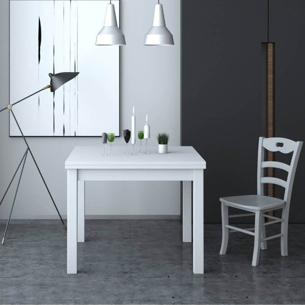 online Tavolo allungabile 90/180x90 cm Firenze bianco frassinato