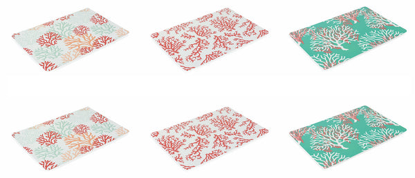 sconto Set 6 Tovagliette 45x30 cm in Plastica Villa d'Este Home Tivoli Coral Vari Colori