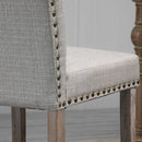 Set 2 Sedie Imbottite 51x64x99,5 cm in Tessuto  Grigio chiaro