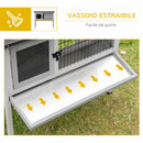 Conigliera da Esterno 86x45x70 cm in Legno Grigio