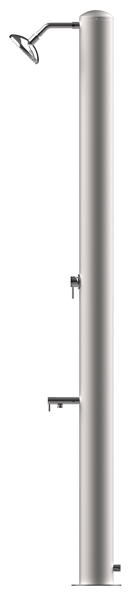 Doccia Solare da Giardino 28L Miscelatore e Lavapiedi Tevere X Satinato online